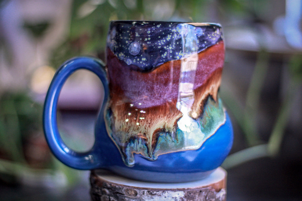26-A Starry Starry Night Gourd Mug, 25 oz.