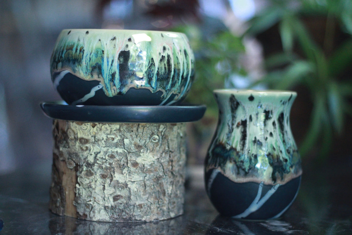 16-B Champlain Shale Hermit Set, 13 oz. cup/ 20 oz. bowl