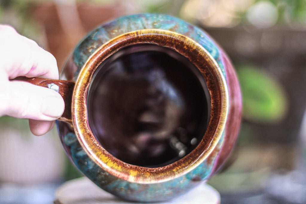 DRAWING WINNER 15-D Aqua Falls Barely Flared Squat Mug - MINOR MISFIT, 20 oz. - 10% off