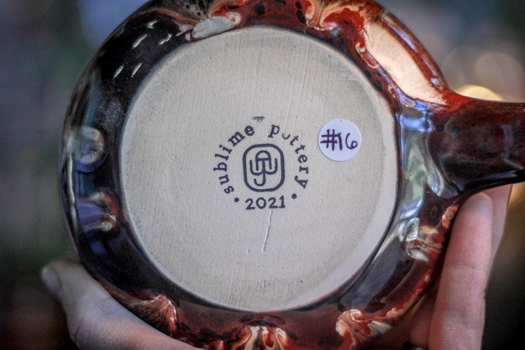 DRAWING WINNER: 16-D Scarlet Grotto Variation Squat Mug, 20 oz.