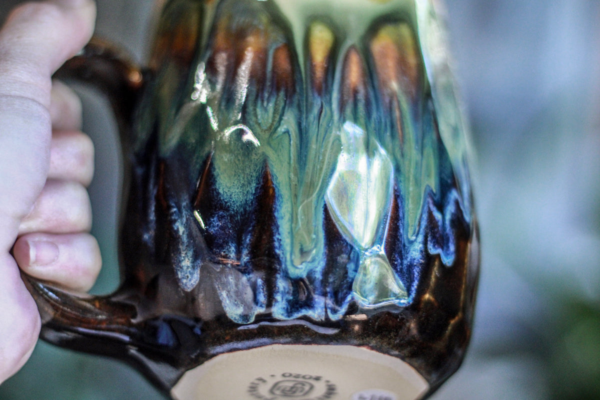 19-A New Earth Notched Crystal Mug, 27 oz.