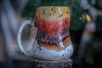 01-A Desert Rainbow Notched Gourd Mug - TOP SHELF, 26 oz.