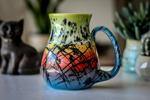 01-A Rainbow Corona Flow Flared Mug - MISFIT, 18 oz. - 15% off
