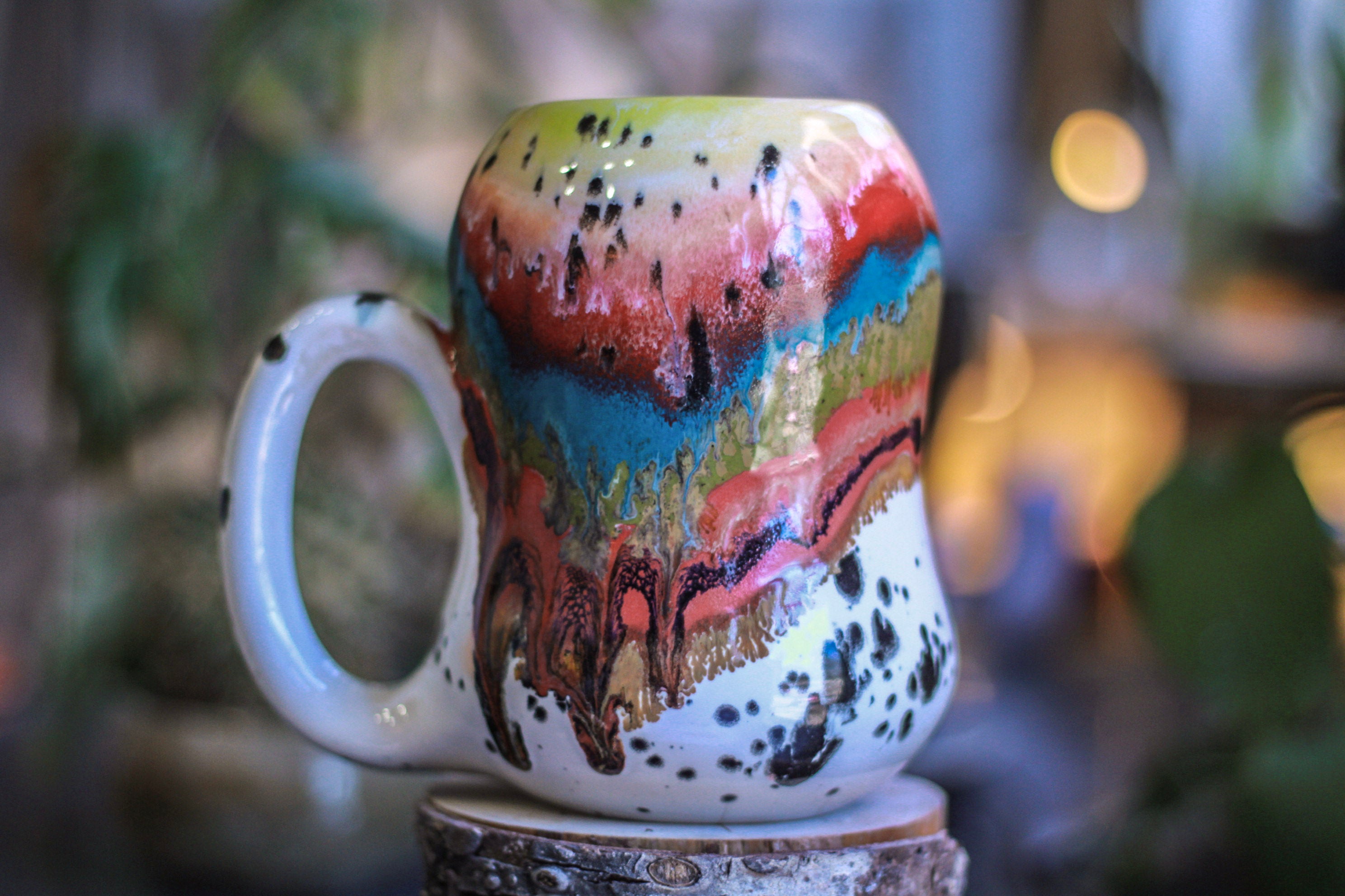 01-B Desert Rainbow Gourd Mug, 26 oz.