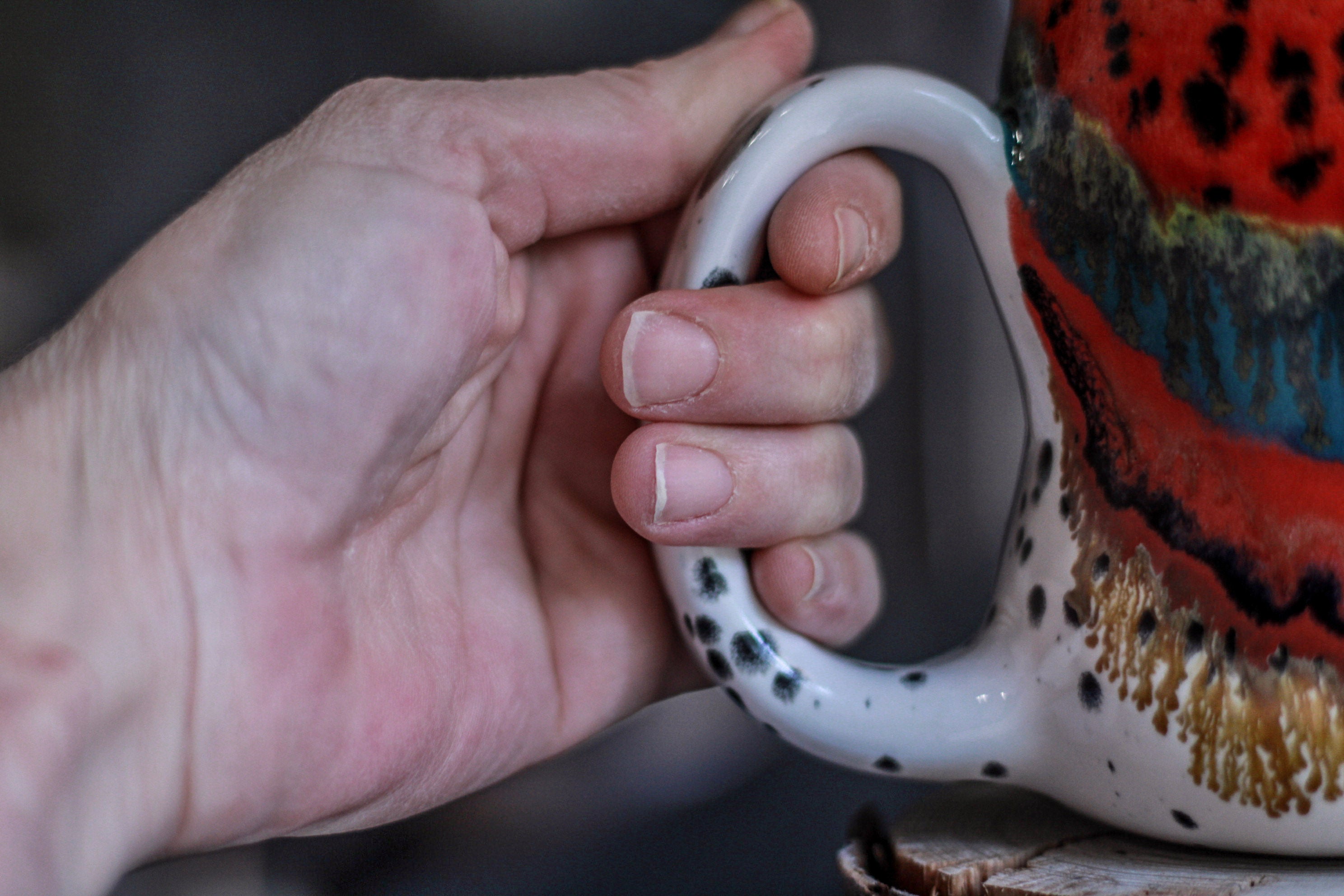 02-A Desert Rainbow Variation Gourd Mug, 20 oz.