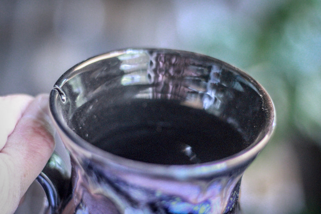17-D Cosmic Amethyst Grotto Notched Flared Mug - TOP SHELF, 25 oz.