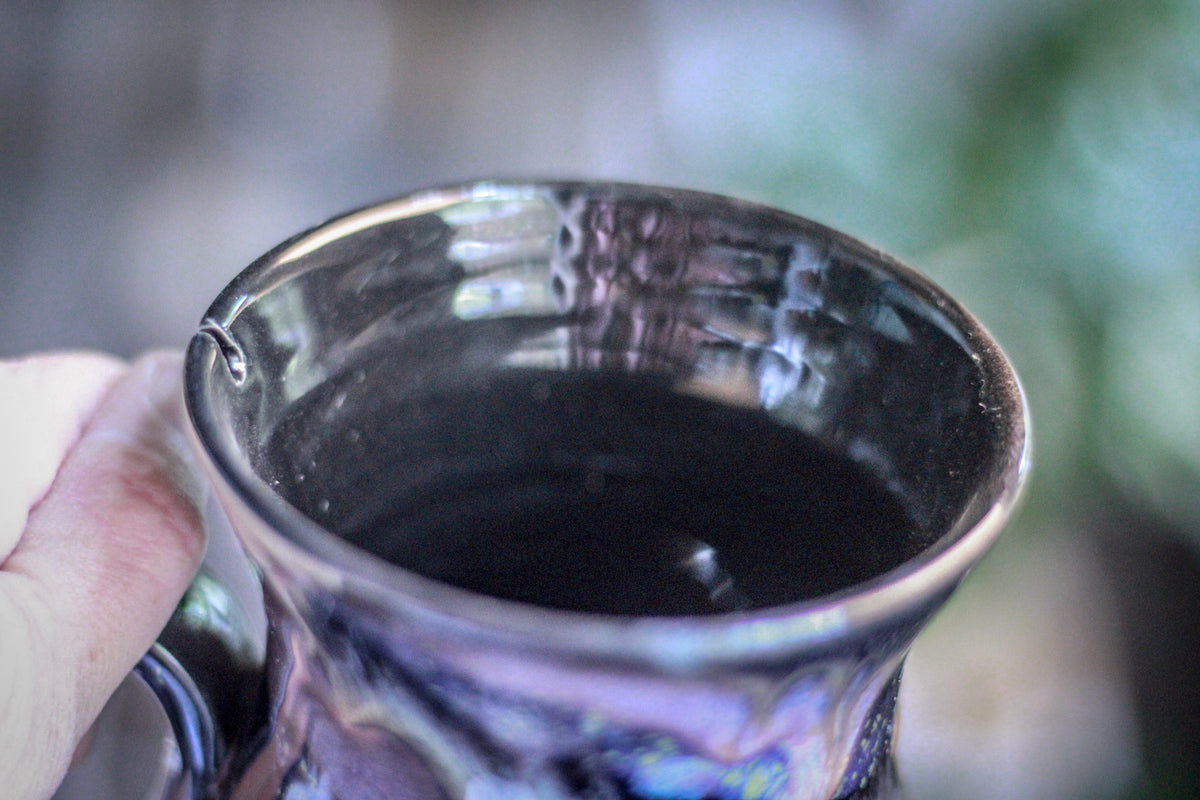 17-D Cosmic Amethyst Grotto Notched Flared Mug - TOP SHELF, 25 oz.