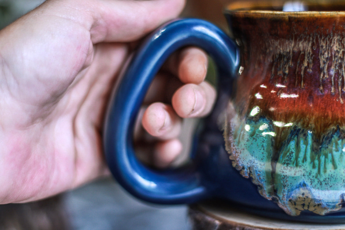 16-B Starry Night Barely Flared Squat Mug - TOP SHELF, 21 oz.