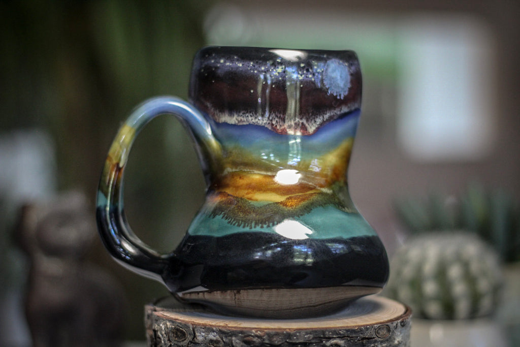 17-B Alpine Dusk PROTOTYPE Leaning Mug, 13 oz.