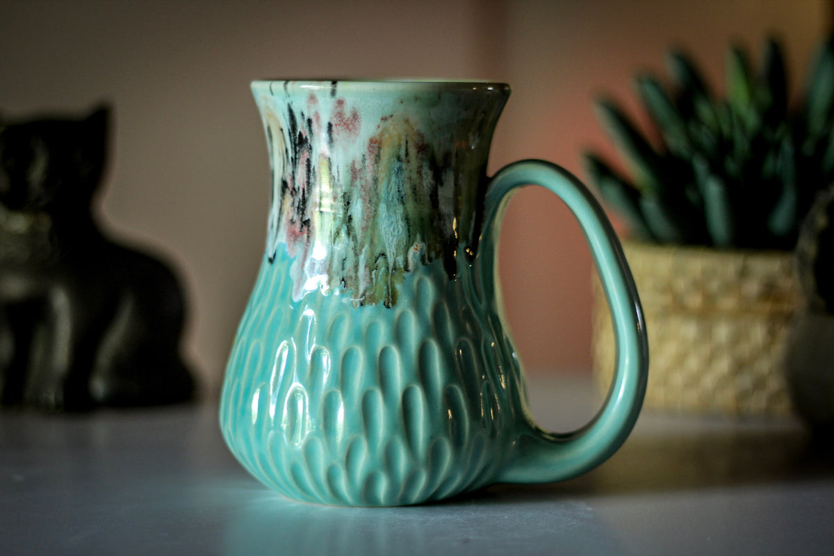21-E PROTOTYPE  Barely Flared Textured Mug, 18 oz.