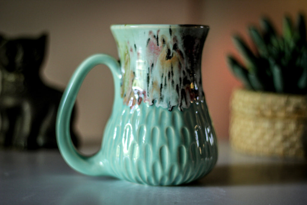 21-E PROTOTYPE  Barely Flared Textured Mug, 18 oz.