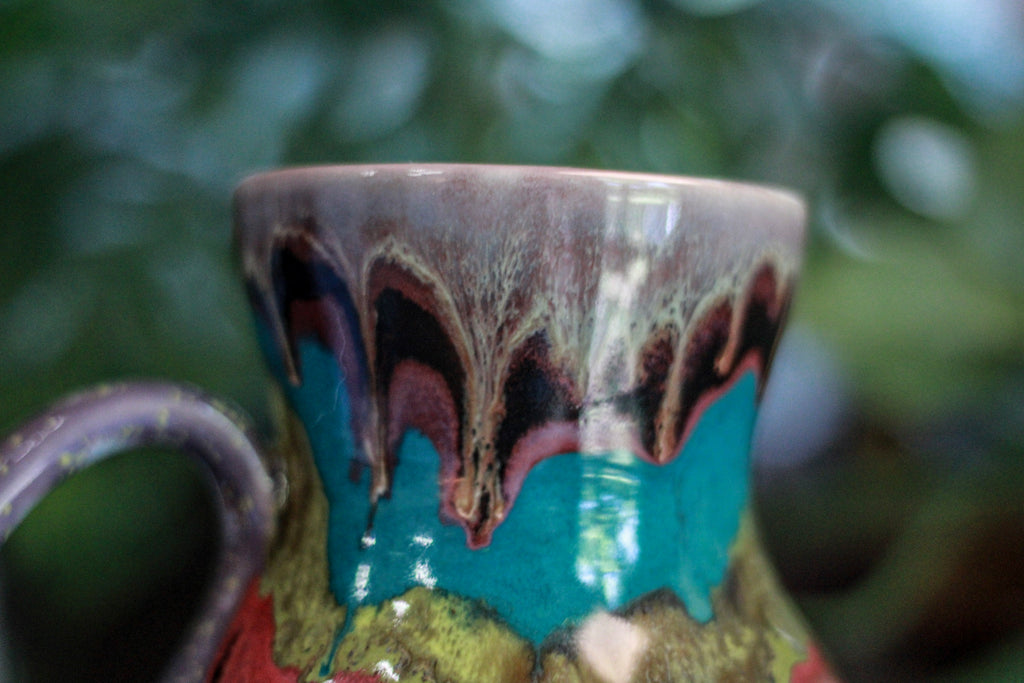 02-A Purple Rainbow Grotto Flared Mug, 26 oz.