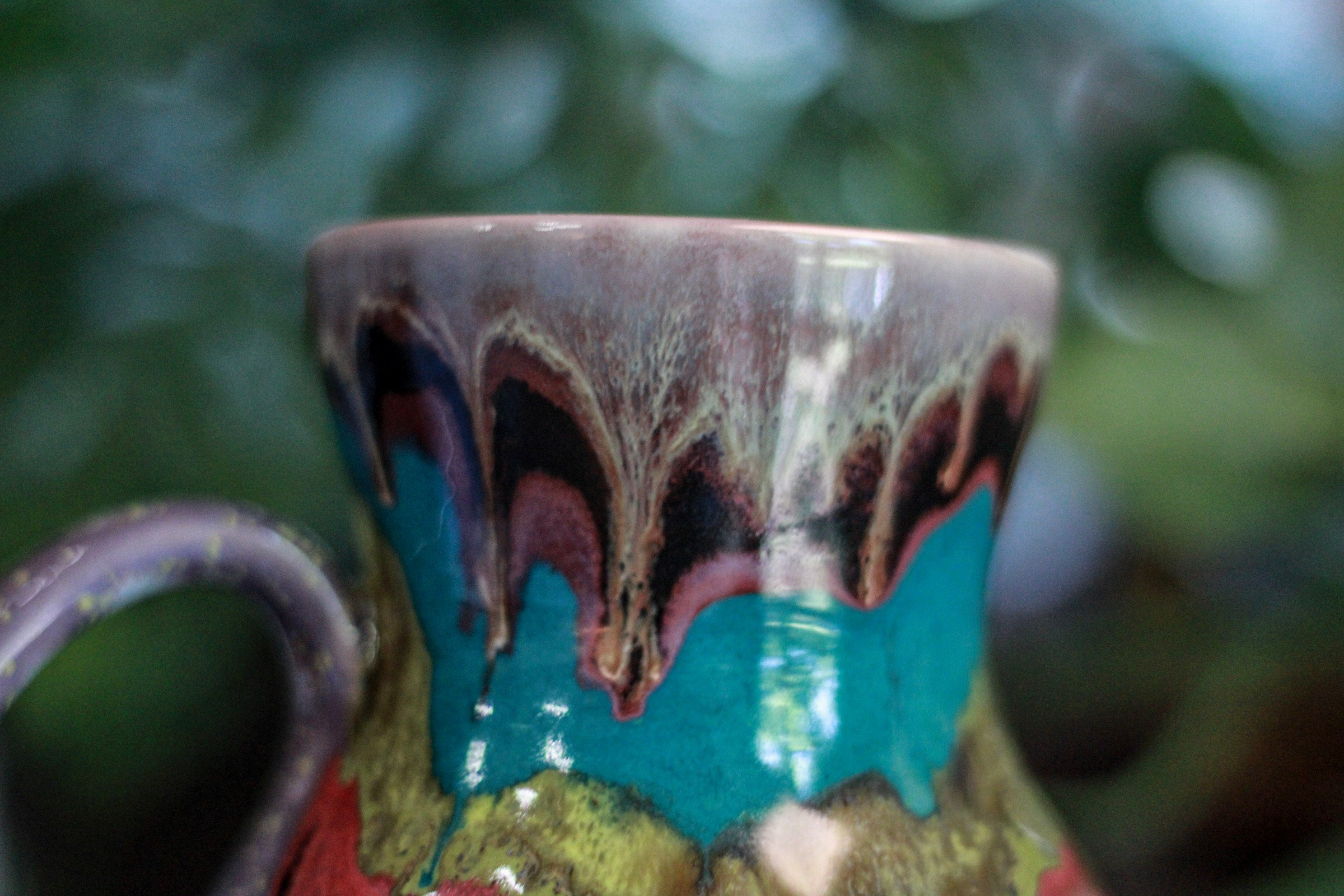 02-A Purple Rainbow Grotto Flared Mug, 26 oz.