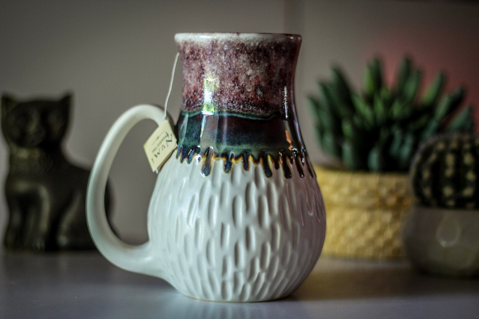 03-C PROTOTYPE Barely Flared Notched Textured Mug, 26 oz.