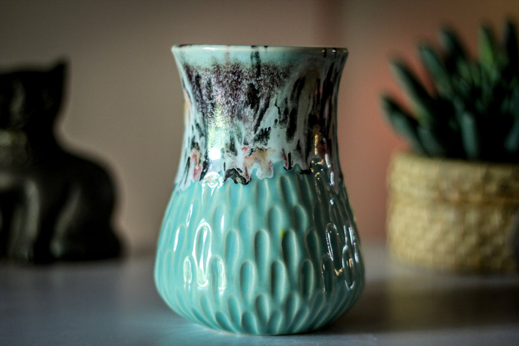 21-E PROTOTYPE  Barely Flared Textured Mug, 18 oz.
