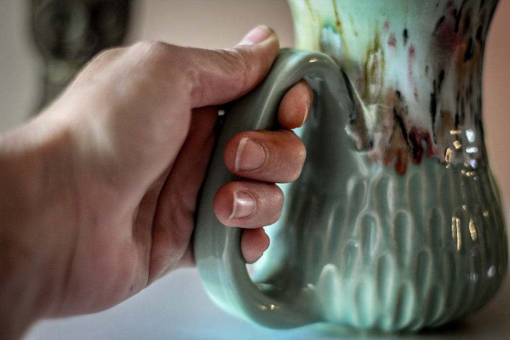 21-E PROTOTYPE  Barely Flared Textured Mug, 18 oz.