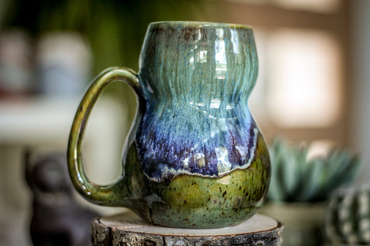 18-E Spanish Moss Gourd Mug, 17 oz.