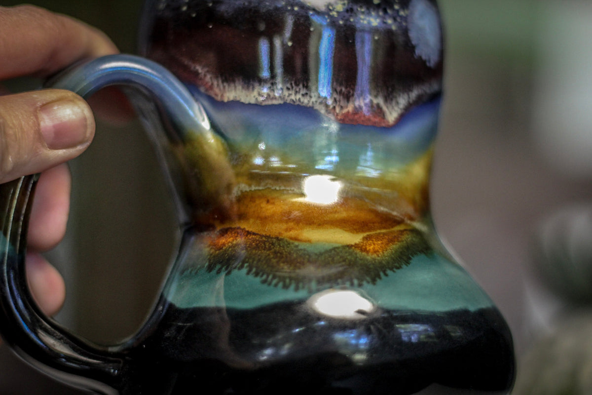 17-B Alpine Dusk PROTOTYPE Leaning Mug, 13 oz.