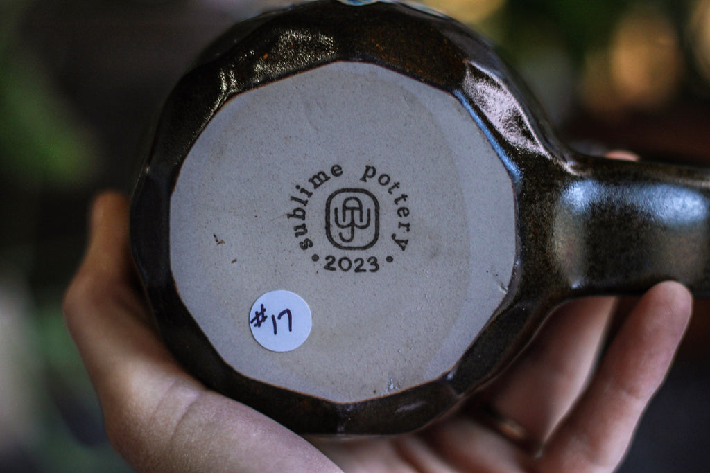 DRAWING WINNER: 17-B Desert Oasis Notched Crystal Mug - TOP SHELF, 23 oz.