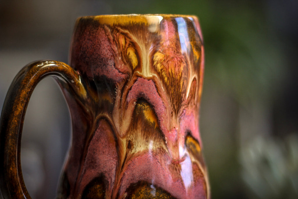 18-E Fuschia Beauty Gourd Mug, 17 oz.