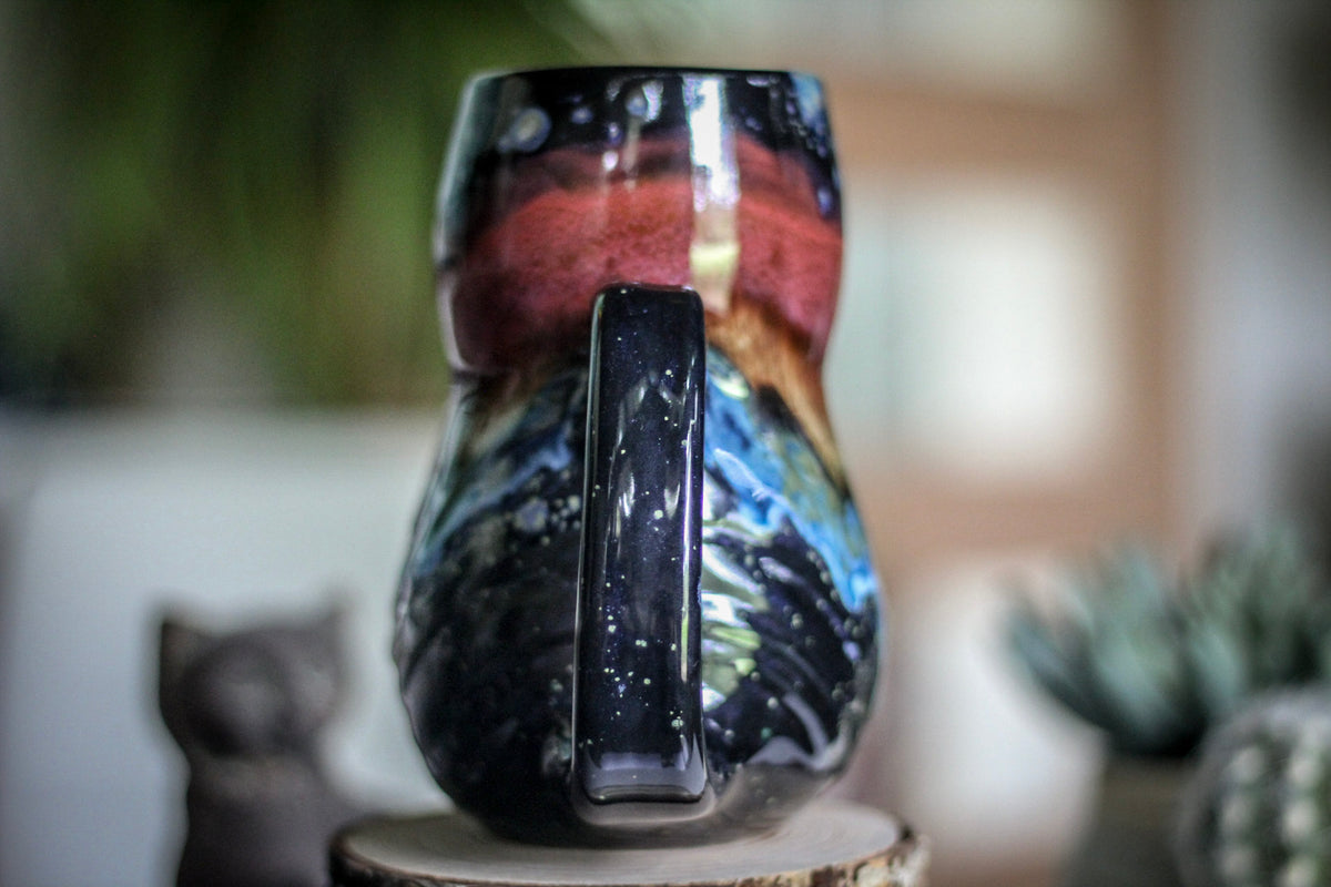 19-B Starry Starry Night Textured Gourd Mug, 20 oz.