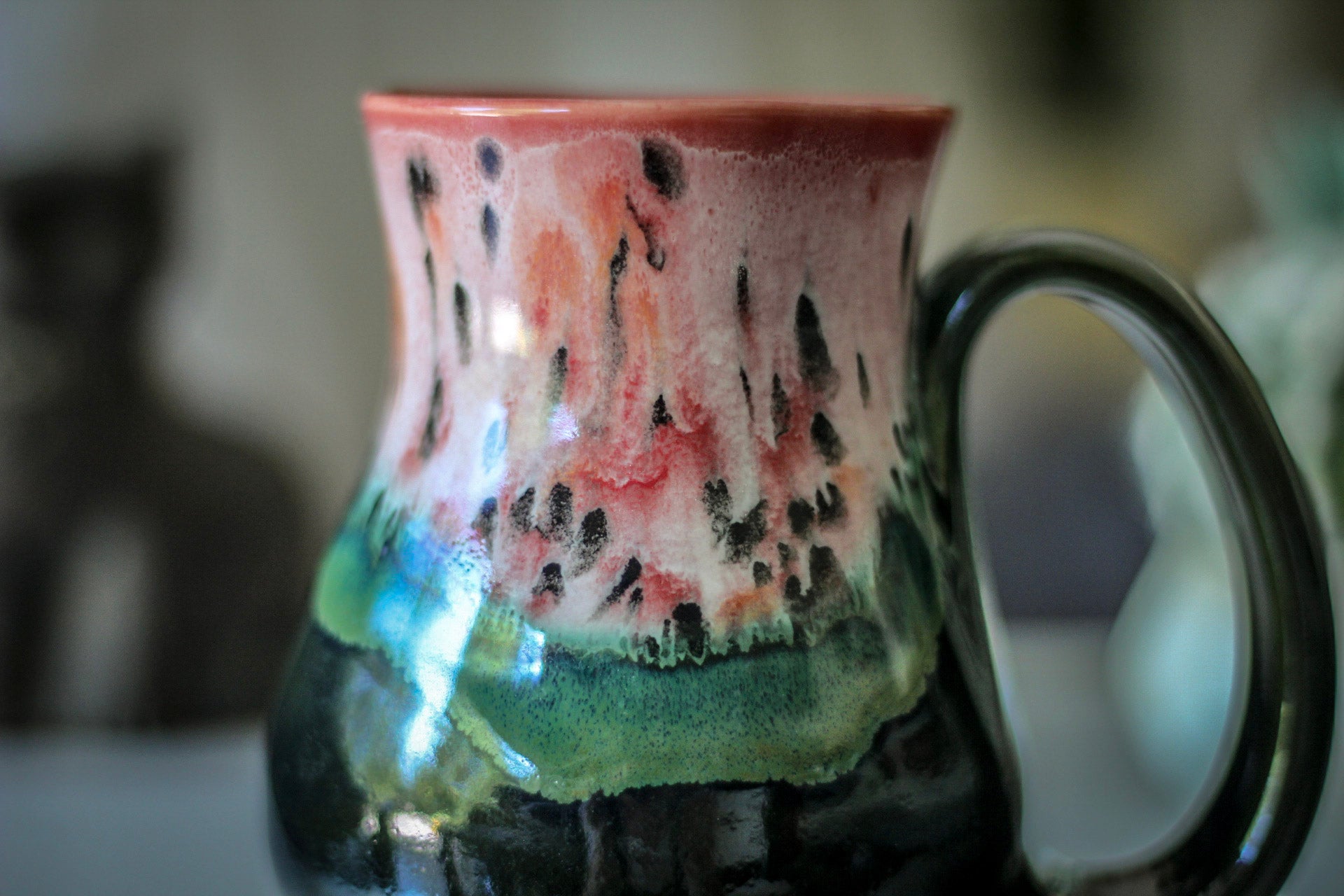 02-D Coral Meadow Flared Acorn Mug, 16 oz.