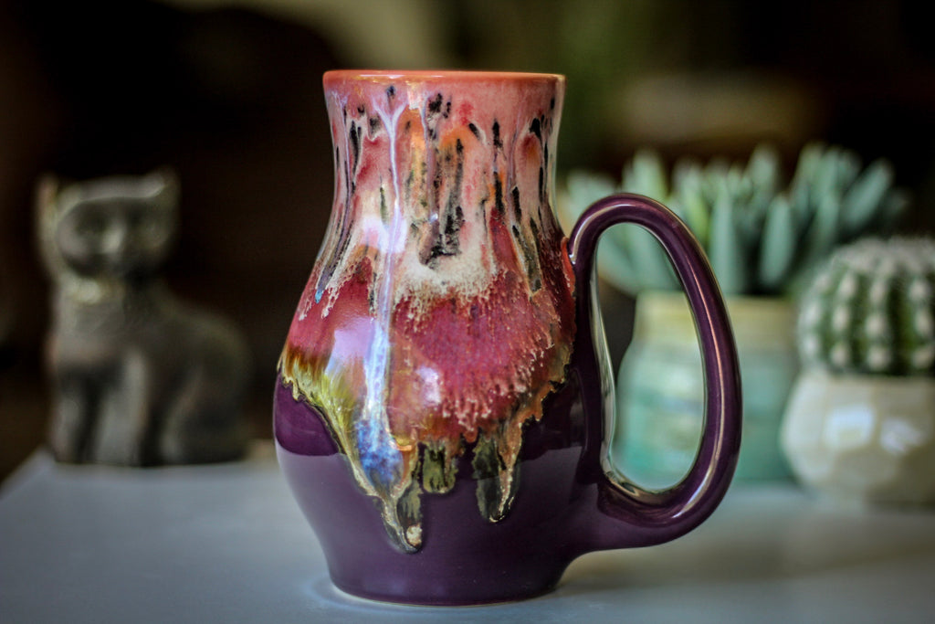03-A Coral Mountain Meadow Barely Flared Mug - TOP SHELF, 22 oz.