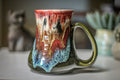 03-B Coral Mountain Meadow Variation Flared Textured Mug, 17 oz.