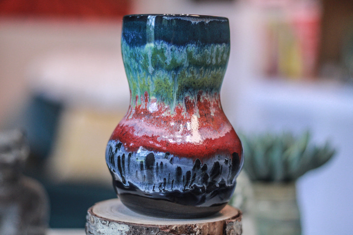 19-B Midnight Rainbow Gourd Acorn Mug, 21 oz.