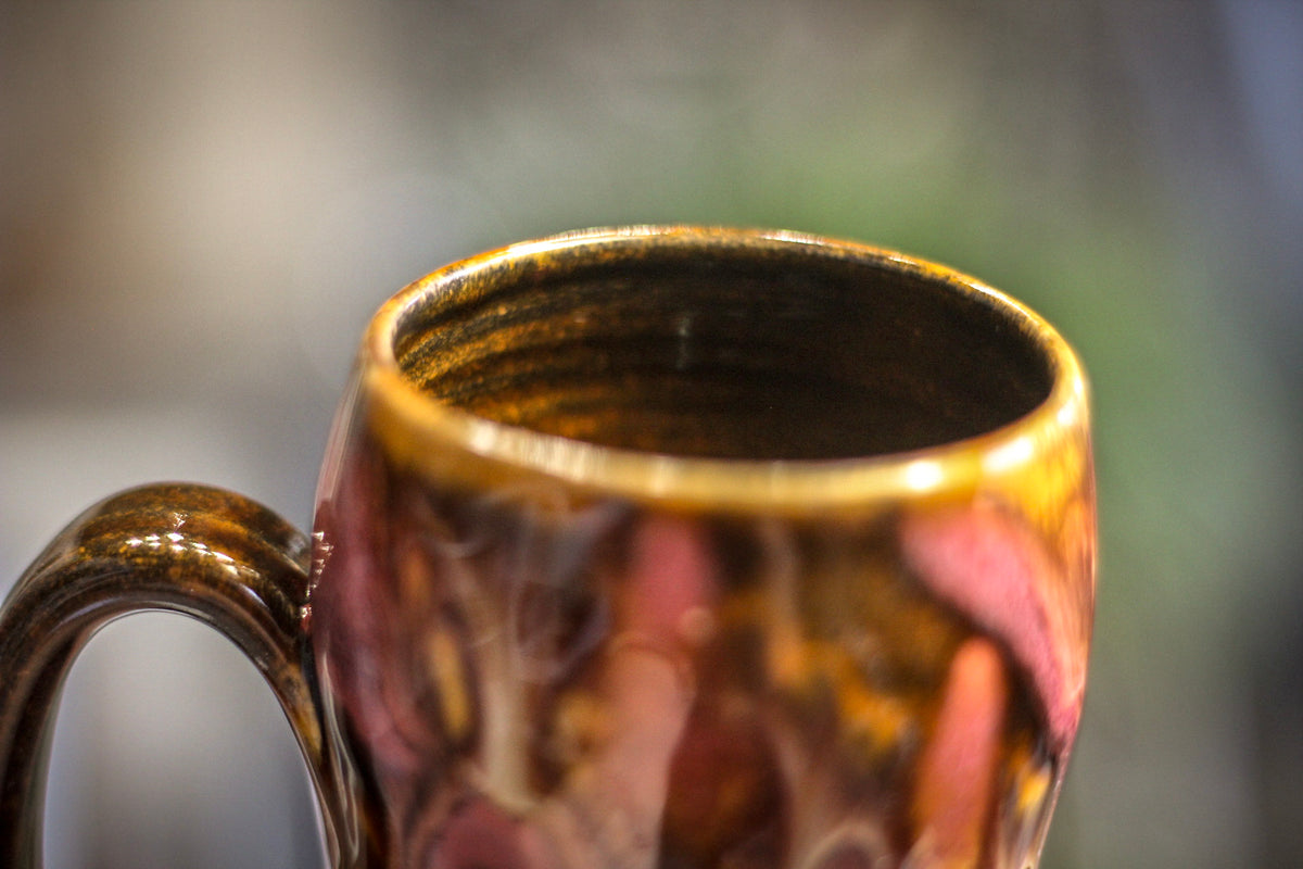 18-E Fuschia Beauty Gourd Mug, 17 oz.