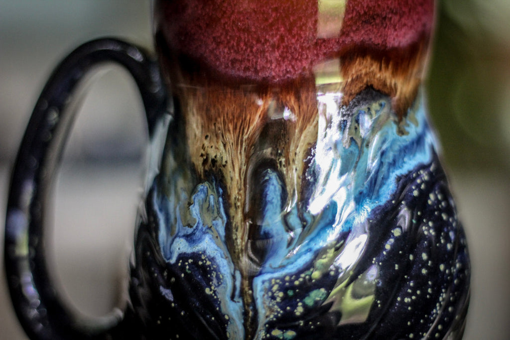 19-B Starry Starry Night Textured Gourd Mug, 20 oz.