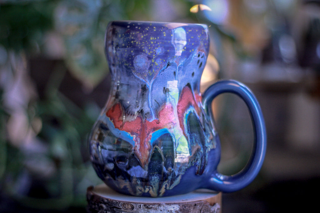 19-A Rocky Mountain Twilight Gourd Mug, 26 oz.