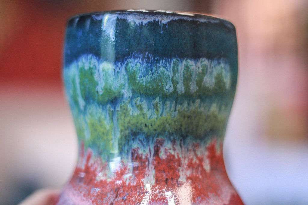 19-B Midnight Rainbow Gourd Acorn Mug, 21 oz.