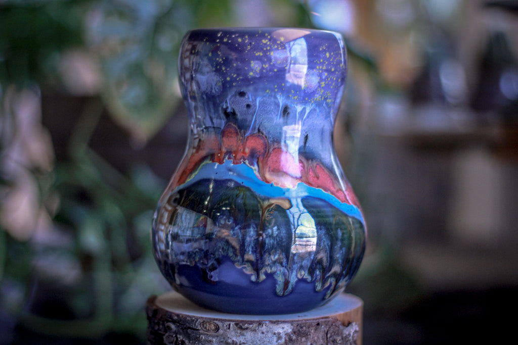 19-A Rocky Mountain Twilight Gourd Mug, 26 oz.