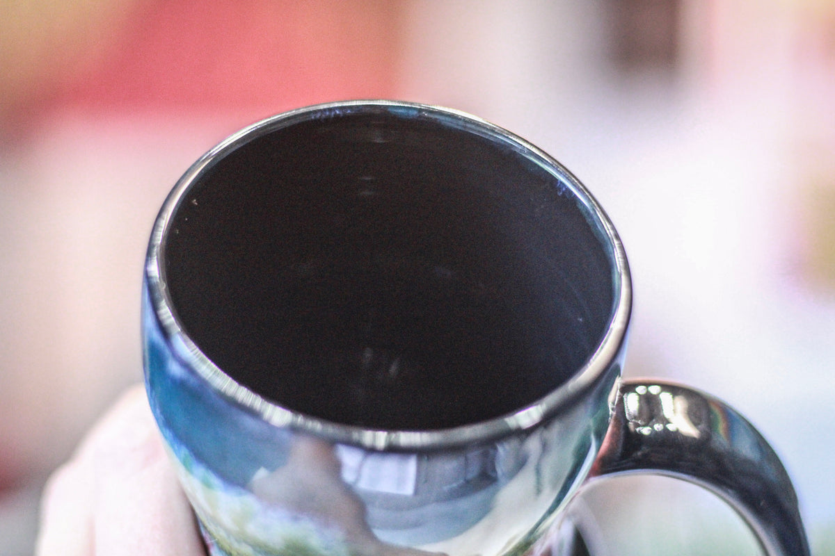 19-B Midnight Rainbow Gourd Acorn Mug, 21 oz.