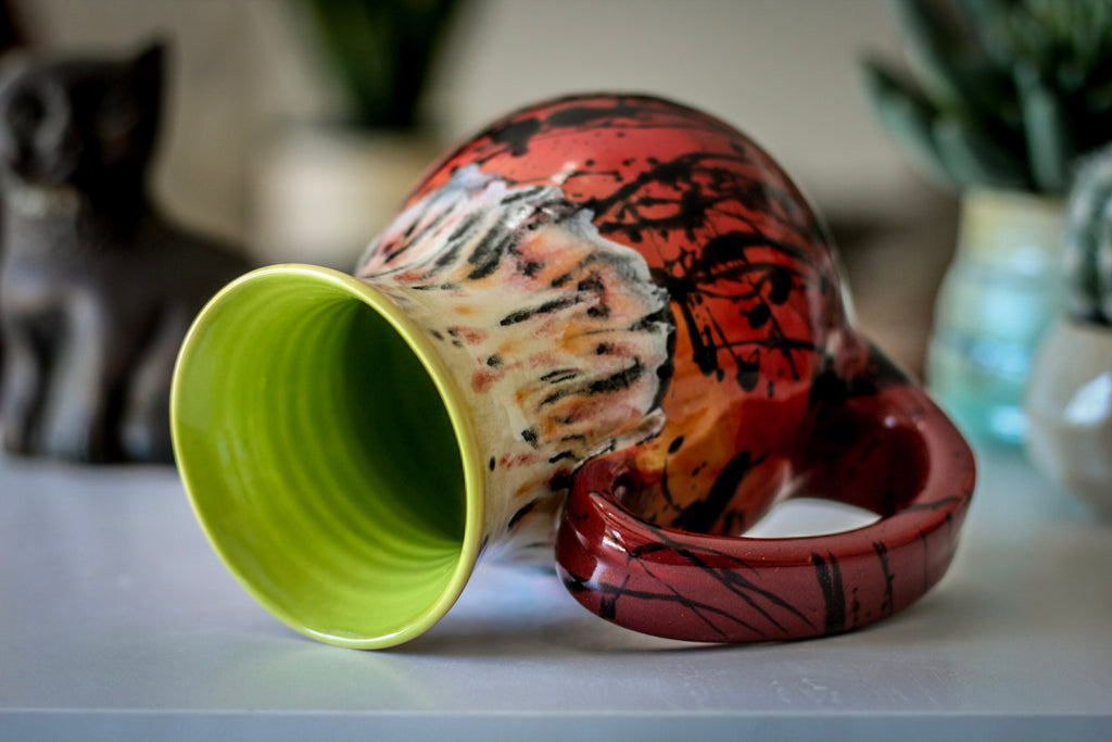 02-A Rainbow Corona Flow Flared Mug - TOP SHELF, 21 oz.