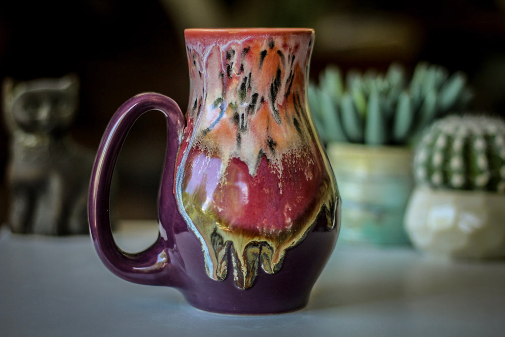 03-A Coral Mountain Meadow Barely Flared Mug - TOP SHELF, 22 oz.