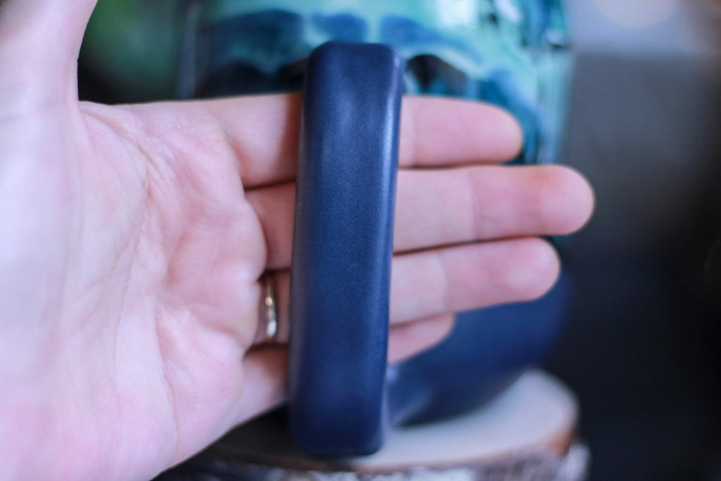 19-A Blue Stone PROTOTYPE Gourd Mug, 23 oz.