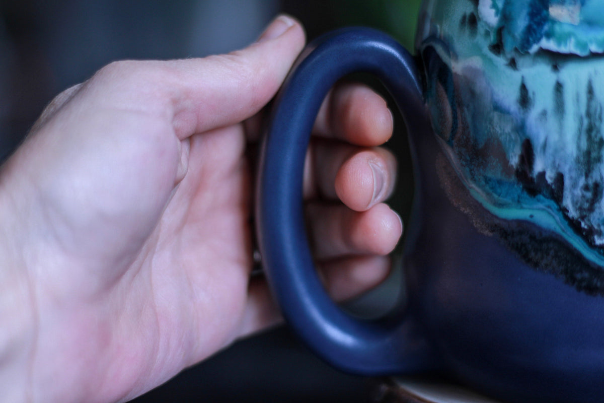 19-A Blue Stone PROTOTYPE Gourd Mug, 23 oz.