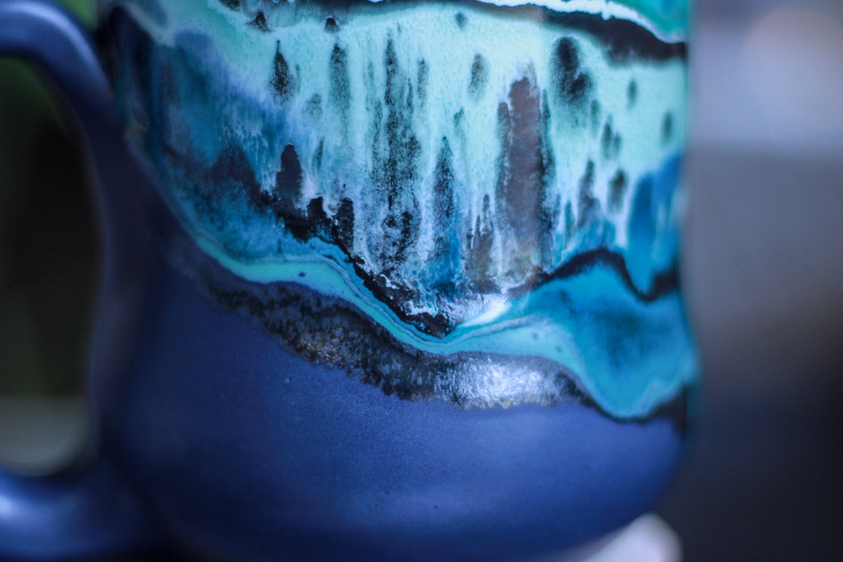 19-A Blue Stone PROTOTYPE Gourd Mug, 23 oz.