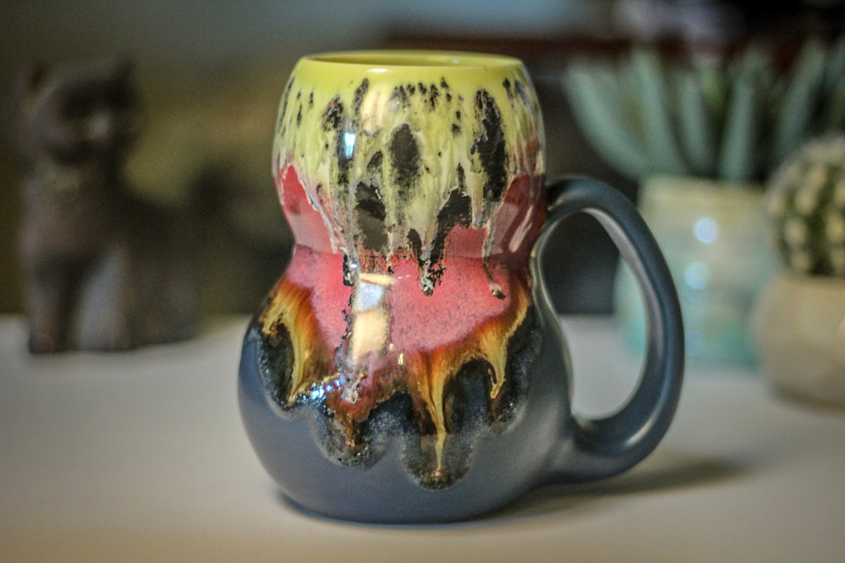 20-B Pink Moon Gourd Mug, 18 oz.