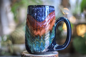 19-B Starry Night Textured Mug - TOP SHELF MISFIT, 23 oz.