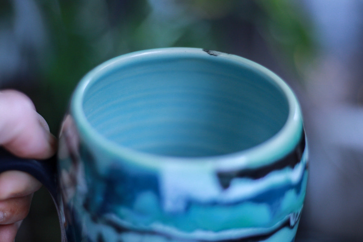 19-A Blue Stone PROTOTYPE Gourd Mug, 23 oz.