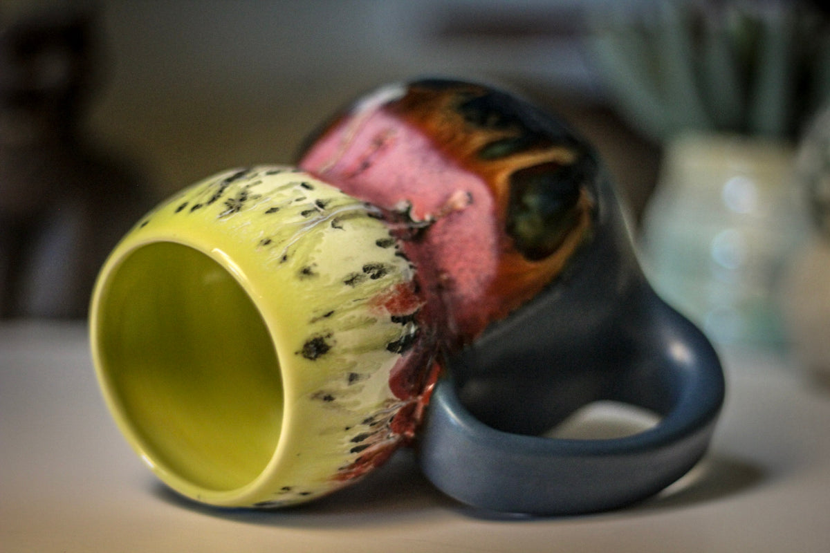 20-B Pink Moon Gourd Mug, 18 oz.