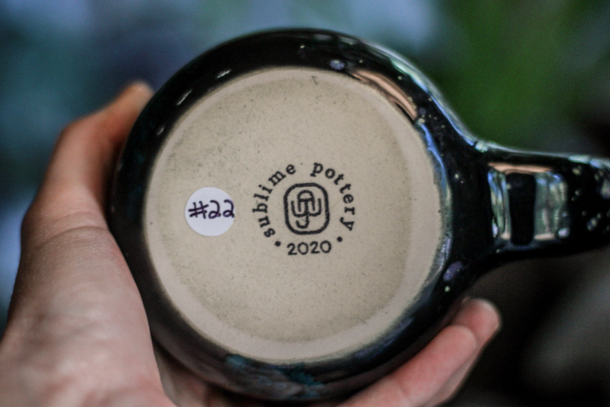 22-A  Rainbow Stellar Notched Mug - TOP SHELF, 27 oz.