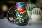23-A Starry Night Variation Flared Textured Mug - ODDBALL, 18 oz. - 20% off