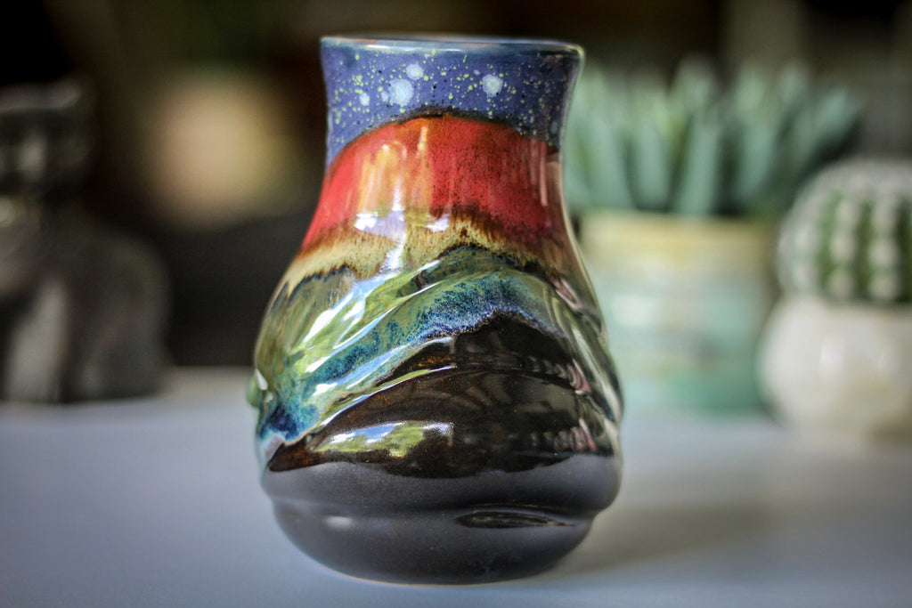 23-A Starry Night Variation Flared Textured Mug - ODDBALL, 18 oz. - 20% off