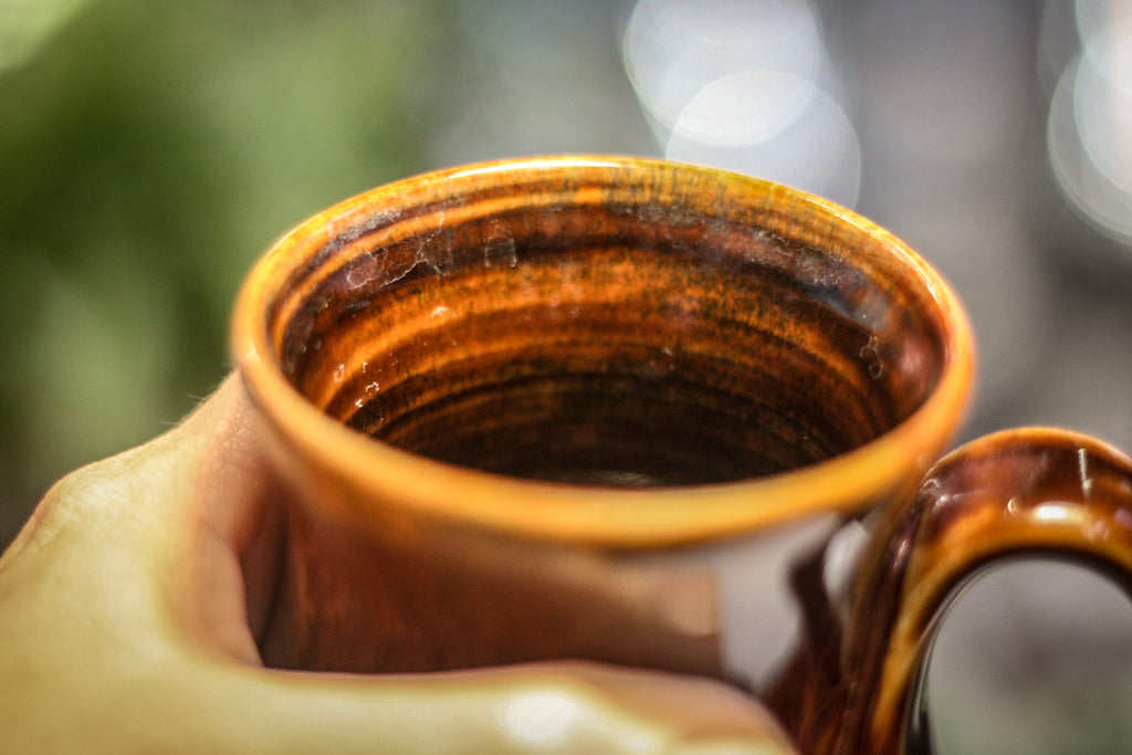 20-E Cosmic Cavern Textured Flared Mug, 14 oz.