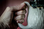 03-C PROTOTYPE Barely Flared Notched Textured Mug, 26 oz.