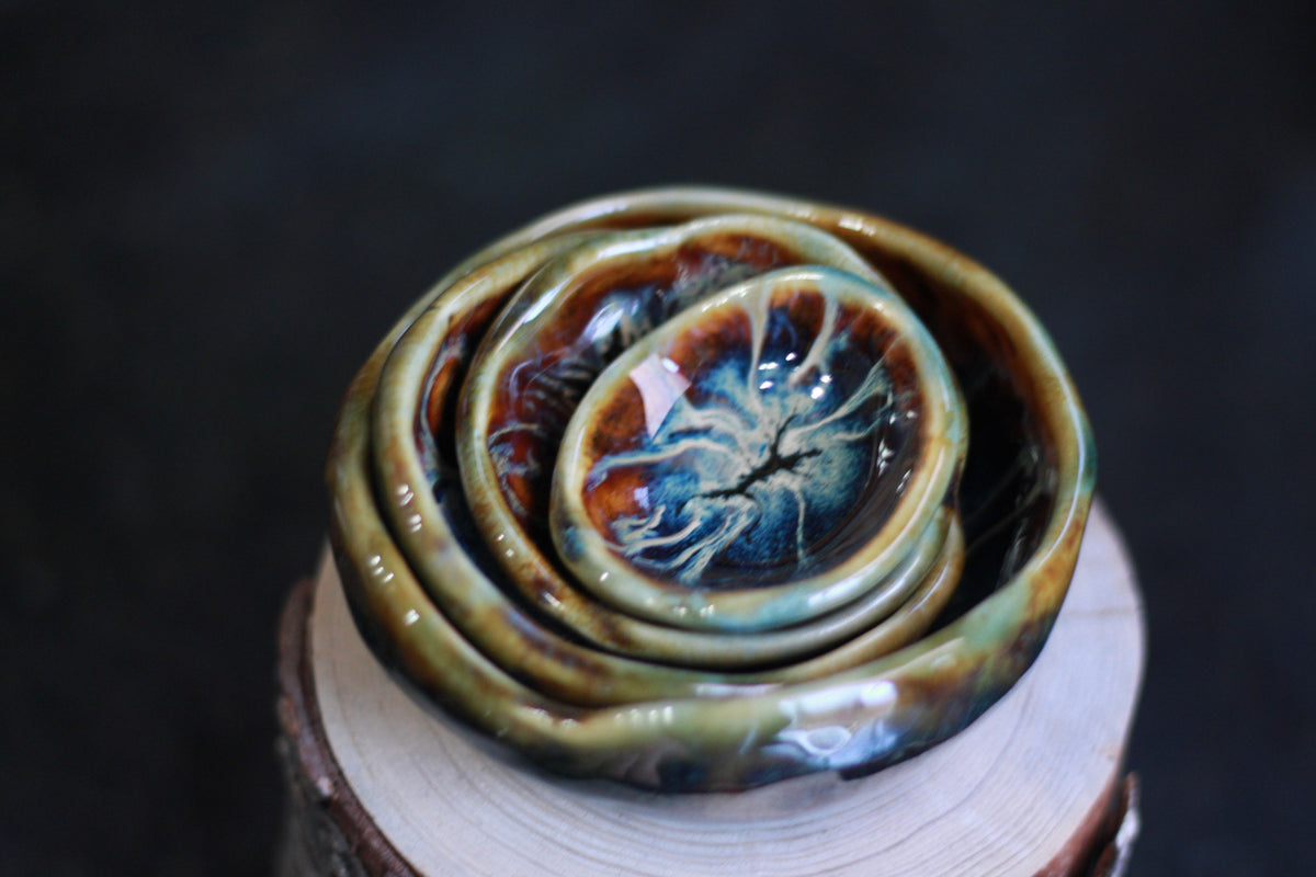 21-F New Wave Nest Bowls + tiny bonus dish - MISFIT, 1/2 to 4 oz. - 10% off